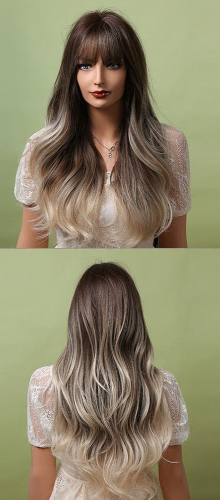 Perruque Synthétique Longue Ondulée Pour Femme - rachelhair