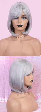 Perruques Synthétiques Courtes Pixie Cut avec Frange - rachelhair