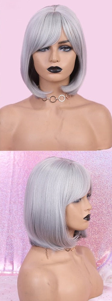 Perruques Synthétiques Courtes Pixie Cut avec Frange - rachelhair