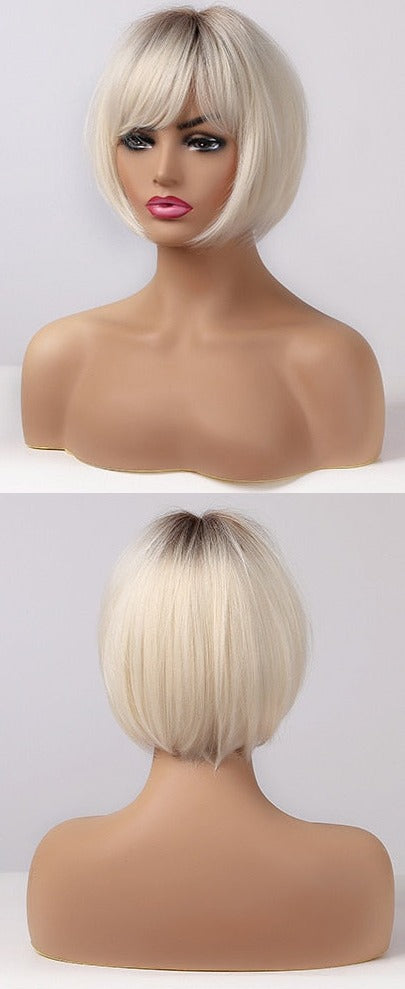 Perruque Synthétique Cheveux Raides Courts pour Femme - rachelhair
