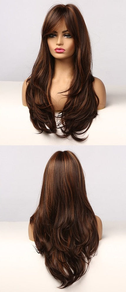 Perruque Synthétique Longue Ondulée Pour Femme - rachelhair