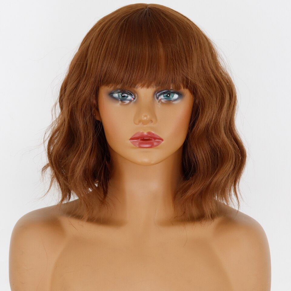 Perruque Synthétique Courte Ambre Bouclée - rachelhair