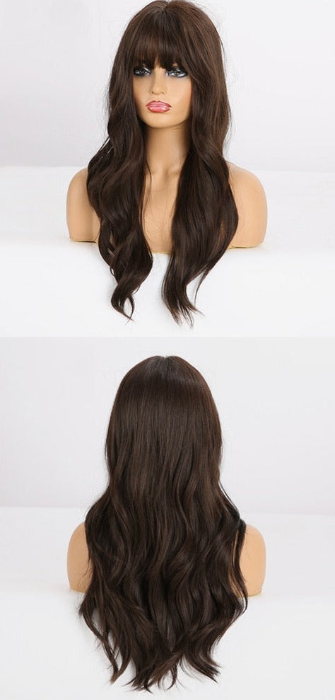 Perruque Synthétique Longue Ondulée Pour Femme - rachelhair