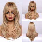 Perruques Synthétiques Ondulées Moyennes Avec Frange Pour Femme - rachelhair