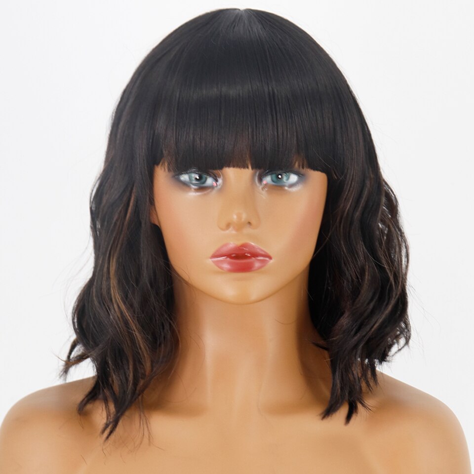 Perruque Synthétique Courte Ambre Bouclée - rachelhair