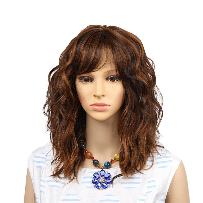 Perruque De Longueur D'épaule De Vague Naturelle - rachelhair