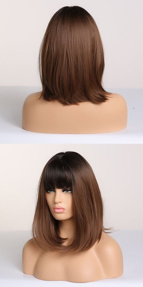 Perruque Courte Droite À Usage Quotidien - rachelhair