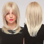 Perruques Synthétiques Ondulées Moyennes Avec Frange Pour Femme - rachelhair