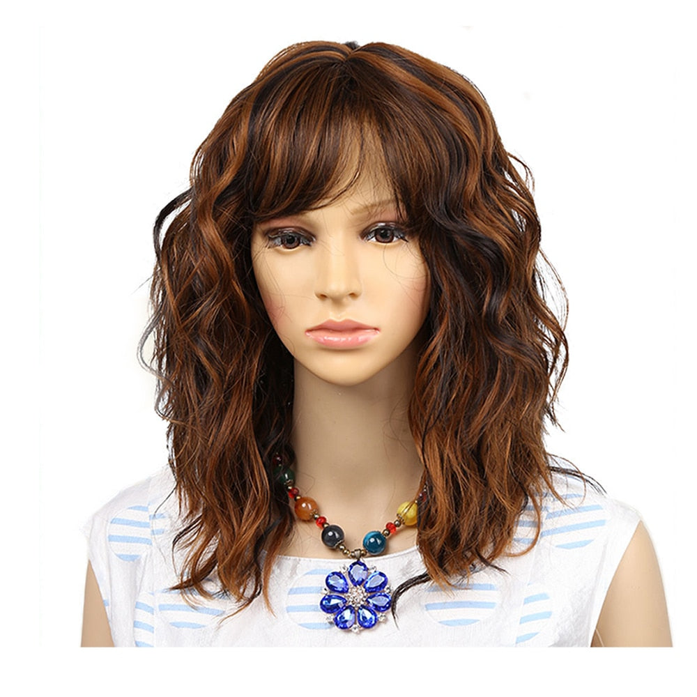 Perruque De Longueur D'épaule De Vague Naturelle - rachelhair