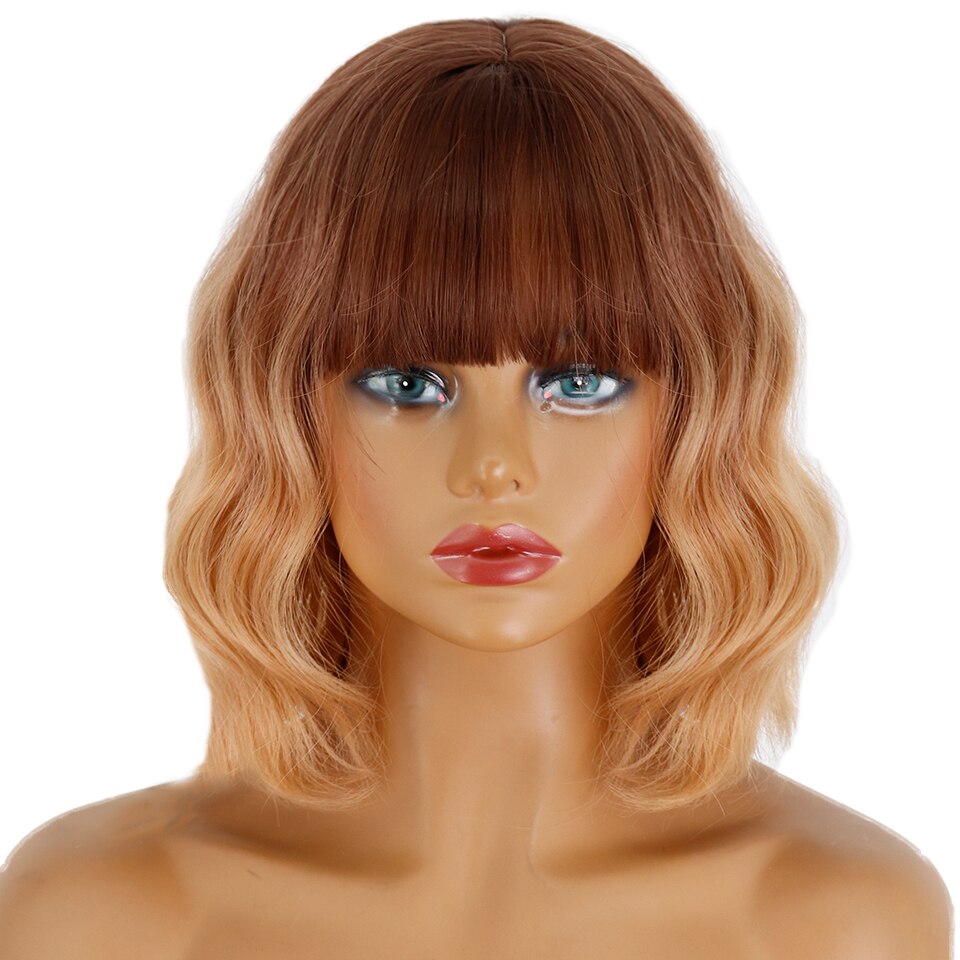 Perruque Synthétique Courte Ambre Bouclée - rachelhair