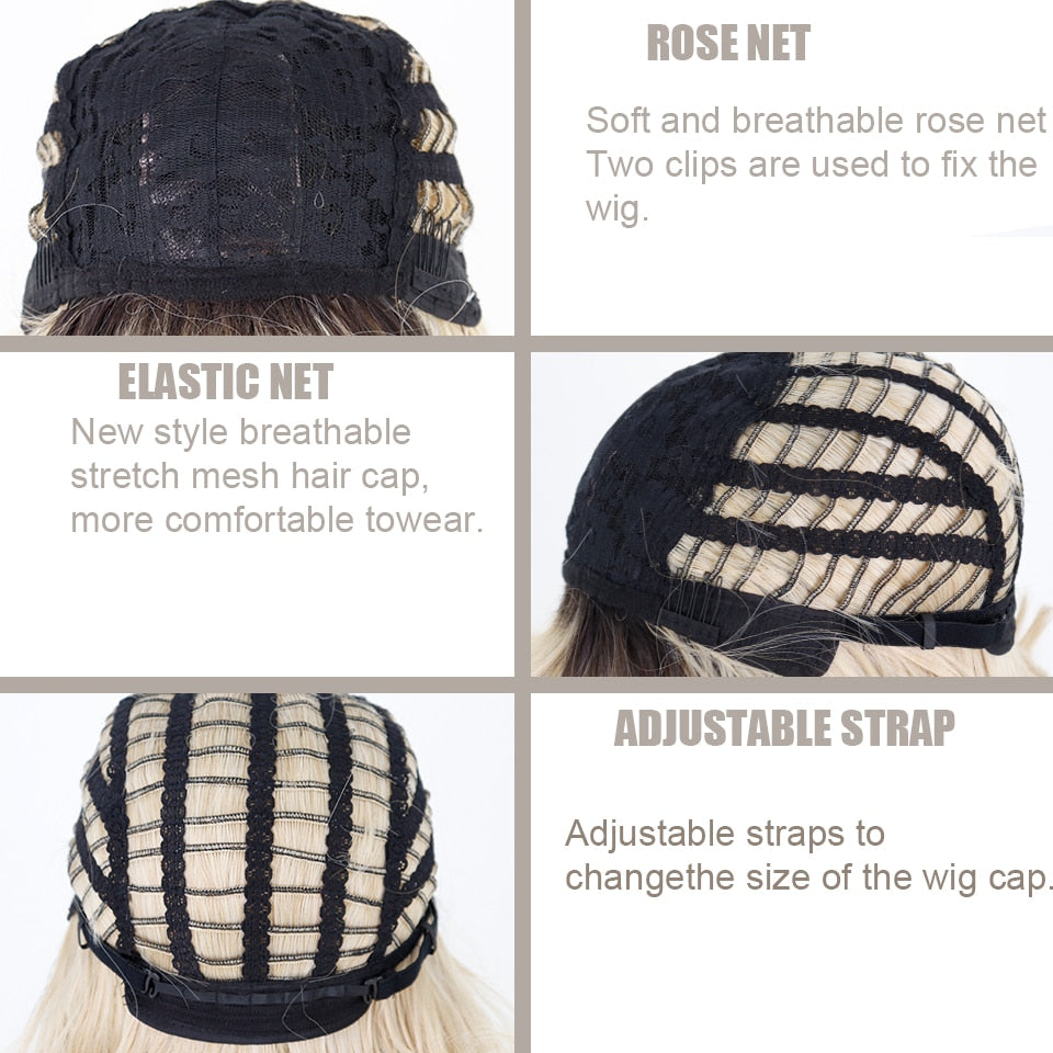 Perruque Synthétique Courte Ambre Bouclée - rachelhair