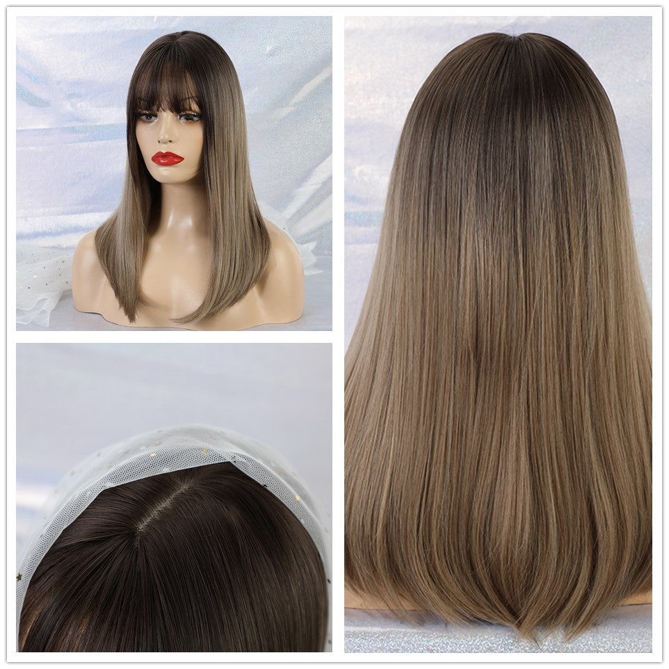 Perruque Cosplay Longueur Épaule Naturelle Femme - rachelhair