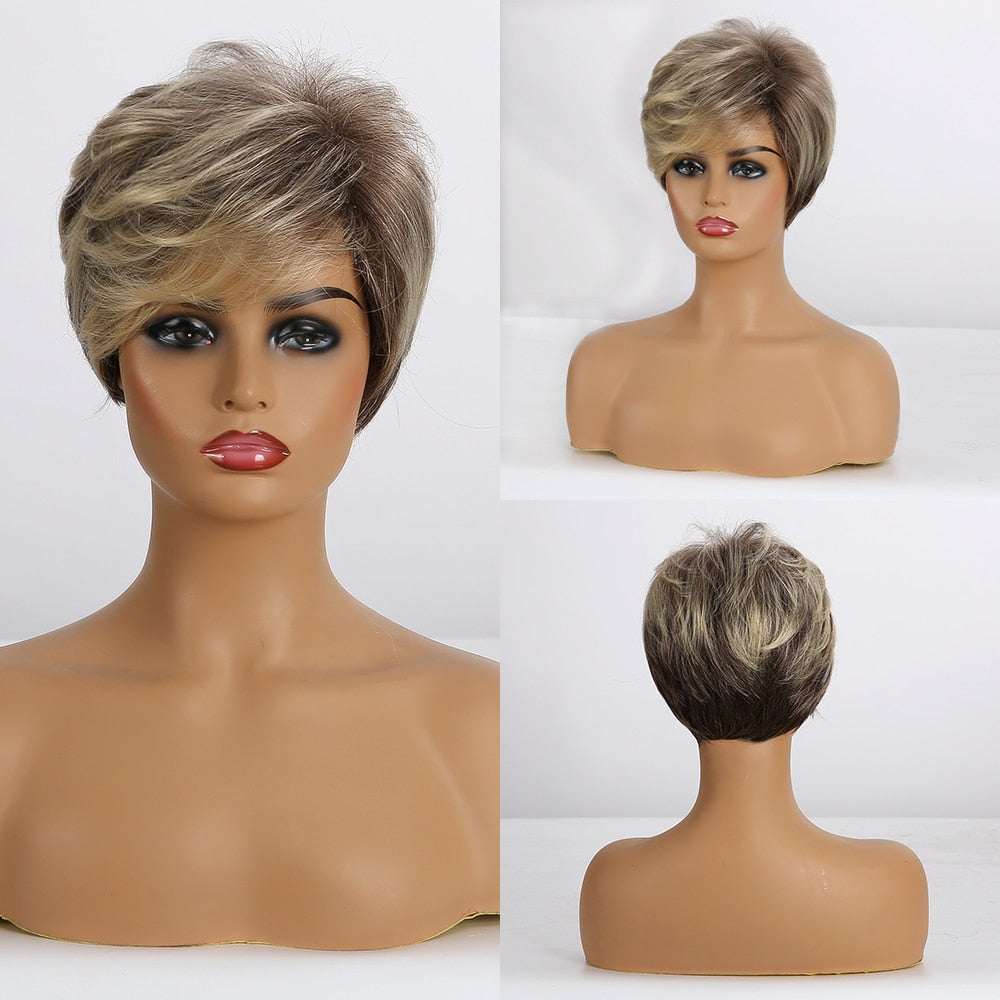Perruque Synthétique Cheveux Raides Courts pour Femme - rachelhair