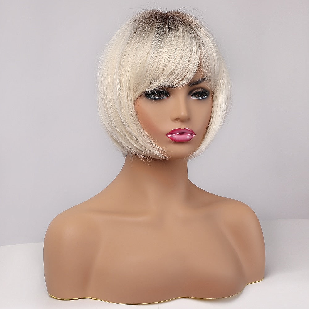 Perruque Synthétique Cheveux Raides Courts pour Femme - rachelhair