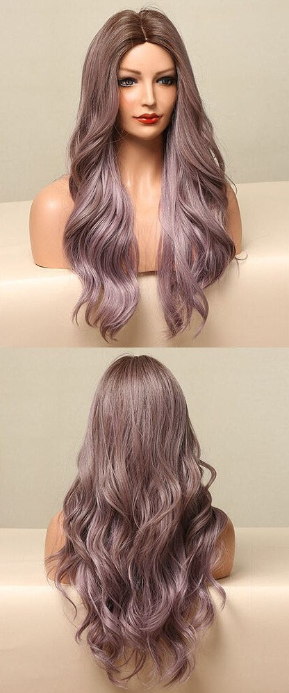 Perruques synthétiques longues vagues naturelles pour femmes - rachelhair