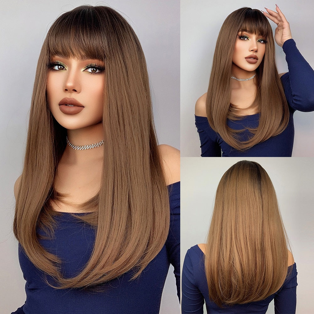 Perruques Synthétiques Longues et Lisses - rachelhair