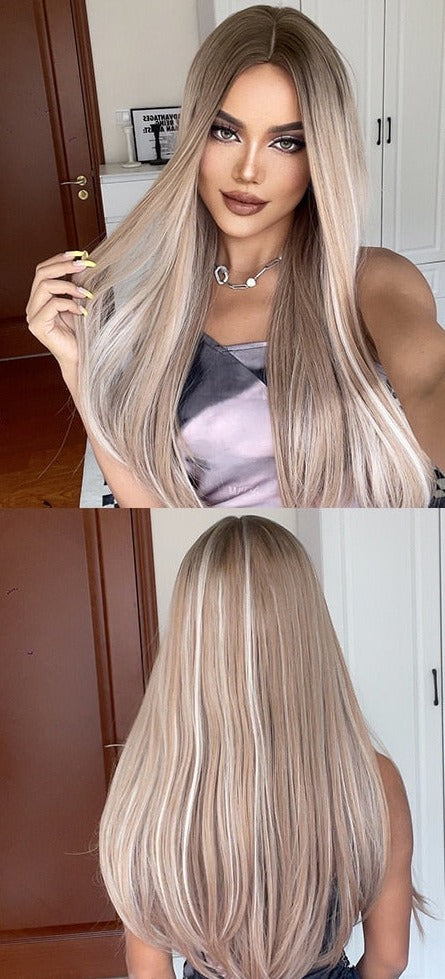 Perruque Longue Et Droite Avec Frange - rachelhair