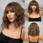Perruque Synthétique Bouclée Longueur Épaule - rachelhair