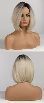 Cheveux Synthétiques Naturels Courts Et Droits Pour Femmes - rachelhair