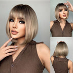 Perruque Synthétique Bouclée Longueur Épaule - rachelhair