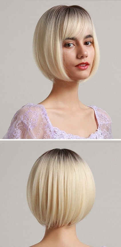 Perruque Courte Droite À Usage Quotidien - rachelhair