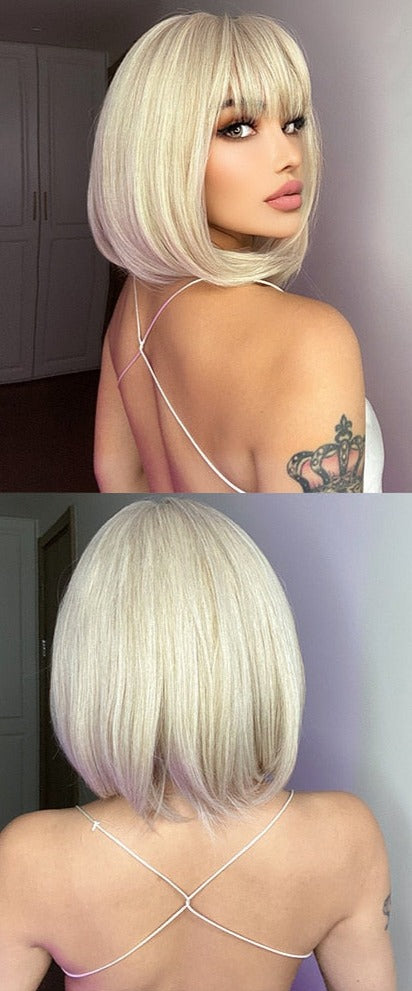 Perruque Courte Naturelle Pour Femme - rachelhair