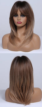Perruque Longue Et Droite De Cheveux Blonds Mélangés - rachelhair