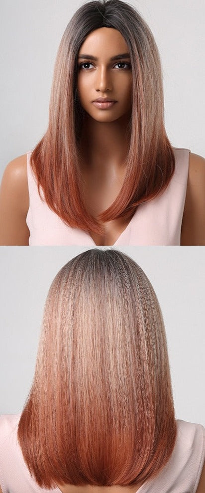 Perruque Longue Et Droite De Cheveux Blonds Mélangés - rachelhair