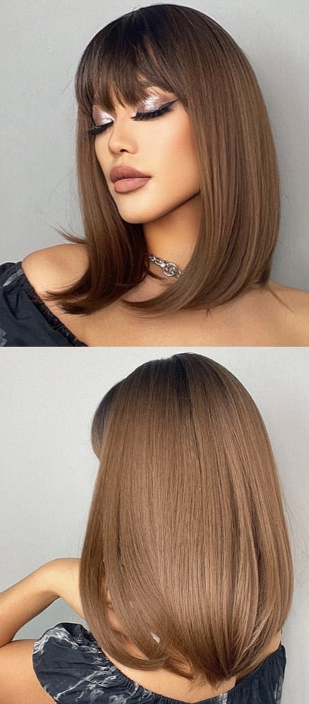 Perruque Longue Et Droite De Cheveux Blonds Mélangés - rachelhair