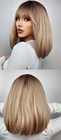 Cheveux Synthétiques Naturels Courts Et Droits Pour Femmes - rachelhair
