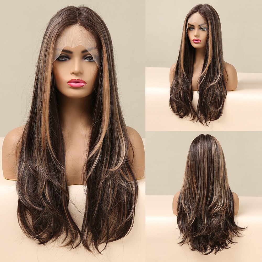 Perruques Lace Front Synthétiques Ombre pour Femme - rachelhair