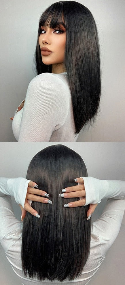 Perruque Longue Et Droite De Cheveux Blonds Mélangés - rachelhair