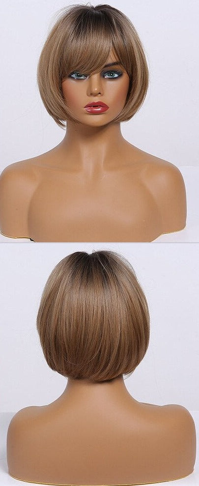 Perruque Bob Droite Courte Avec Frange Pour Femme - rachelhair