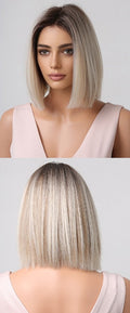 Perruques Blonde Platine Avec Racines Sombres - rachelhair