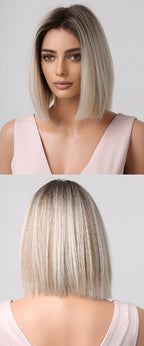 Perruques Blonde Platine Avec Racines Sombres - rachelhair