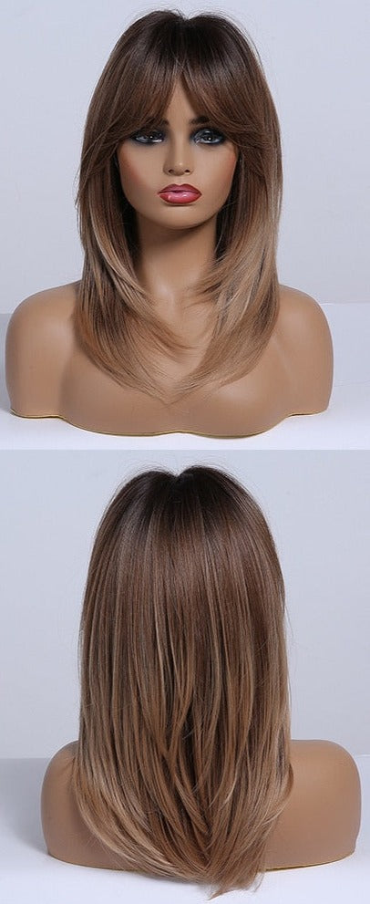 Perruques Auburn droites naturelles pour femmes - rachelhair