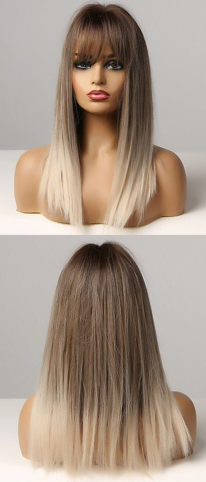 Perruques Auburn droites naturelles pour femmes - rachelhair
