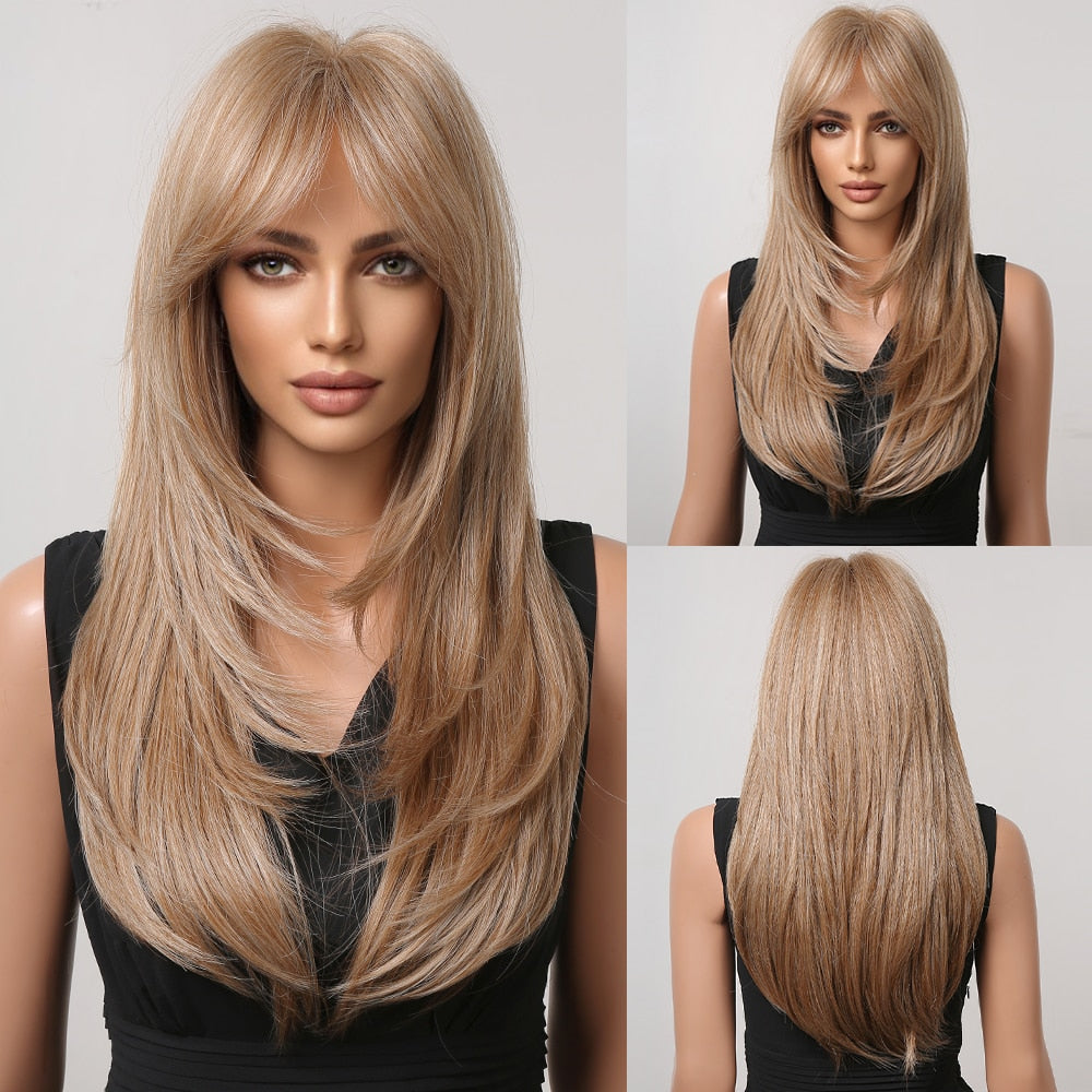 Perruques Synthétiques Longues et Lisses - rachelhair