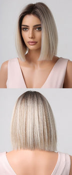 Perruques Blonde Platine Avec Racines Sombres - rachelhair
