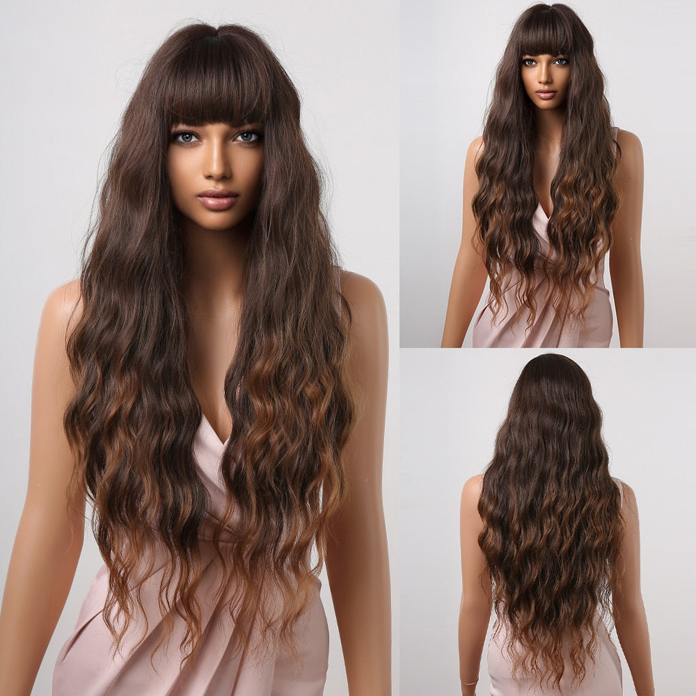 Perruque Synthétique Longue Ondulée Pour Femme - rachelhair