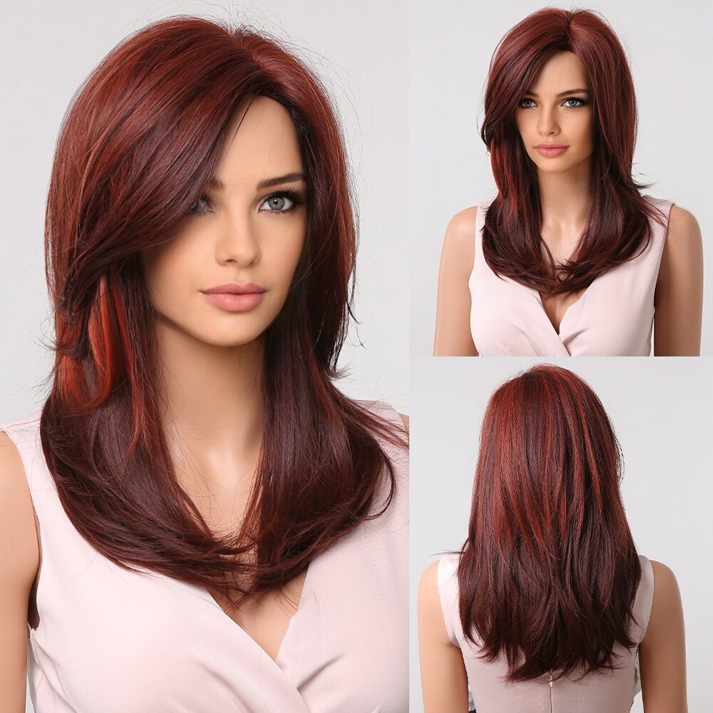 Perruques Synthétiques Blondes À Couches Courtes Avec Une Frange De Rideau - rachelhair