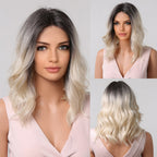 Perruques superposées Auburn Red Highlight avec frange latérale - rachelhair