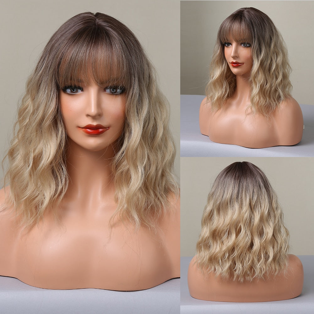 Perruque Synthétique Bouclée Longueur Épaule - rachelhair