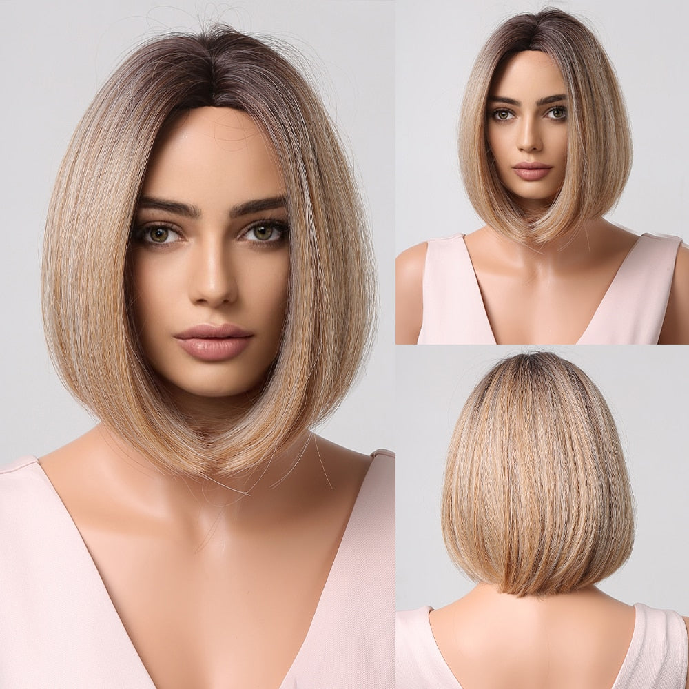 Perruques Blonde Platine Avec Racines Sombres - rachelhair