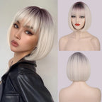 Bangs perruques synthétiques pour femmes - rachelhair