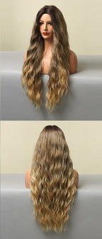 Perruques synthétiques longues vagues naturelles pour femmes - rachelhair