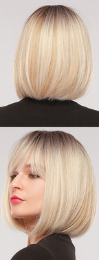Perruque Bob Droite Courte Avec Frange Pour Femme - rachelhair