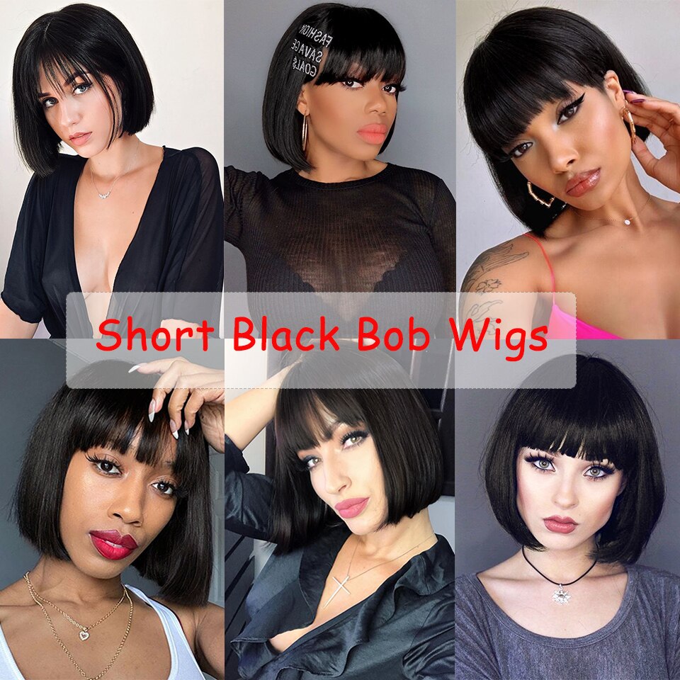 Bangs perruques synthétiques pour femmes - rachelhair