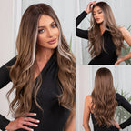 Perruques synthétiques longues vagues naturelles pour femmes - rachelhair