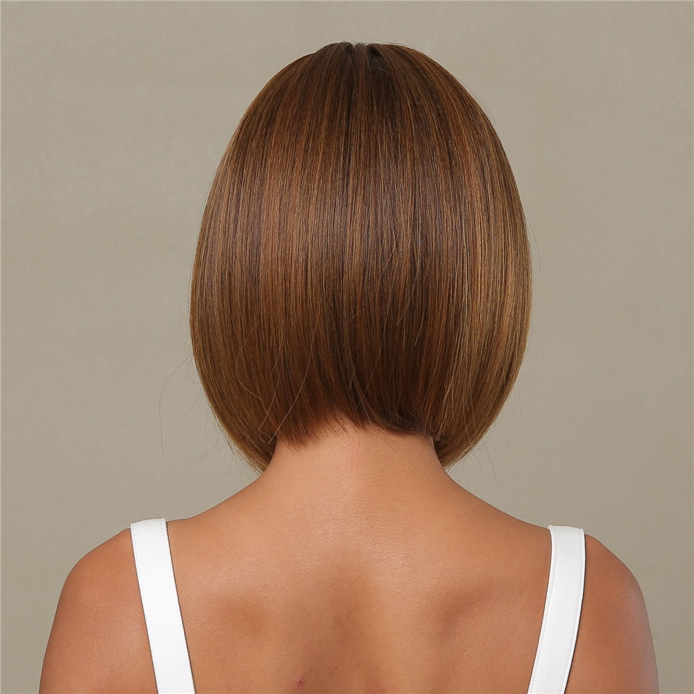 Perruques Bob Synthétiques Courtes Droites - rachelhair